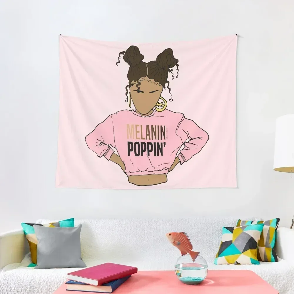 2BUNZ (MELANIN POPPIN') ABA Tapestry House Decor Bedroom Organization And Decoration Tapestry