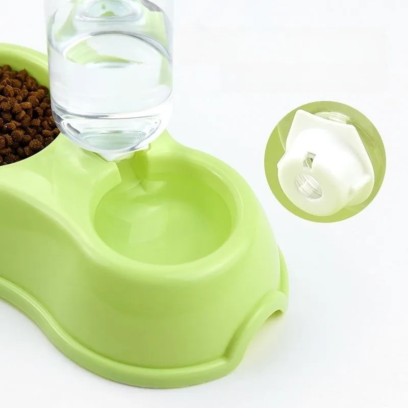 Pet drinker Feeder Cat water bowl Double bowl Plastic automatic drinking bottle Dog bowl Pet supplies