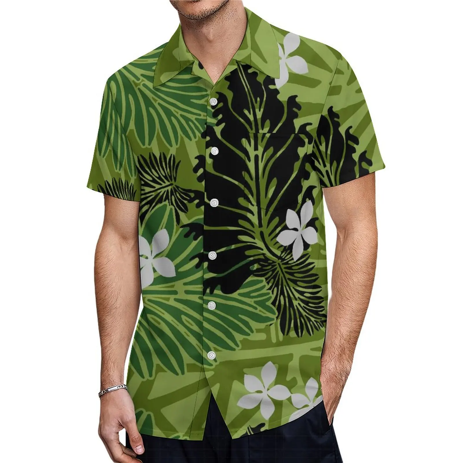 2024 Nieuwe Polynesische Eiland Design Fishtail Jurk Voor Vrouwen Met Schede Lange Rok Bij Mannen Aloha Shirt