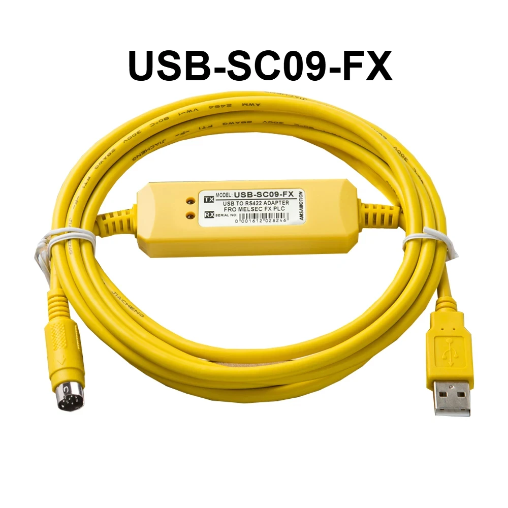 كابل تنزيل كابل برمجة USB-SC09-FX 3M مناسب لـ FX-USB-AW FX2N/FX1N/FX0N/FX0S/FX1S/FX3U PLC #1