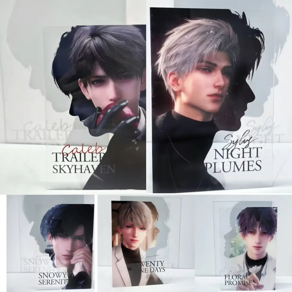 Новая акриловая прозрачная карточка серии "Love and Deep Space" фото силус,rafayel,caleb,xavier