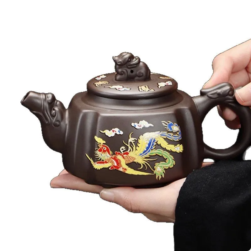 

New Kung Fu Original Ore Purple Clay Fengming Tea Set Teapot