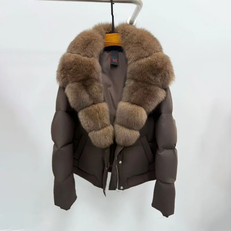 2025, Winter, neue Damen-Daunenjacke mit Kapuze, Y2K, hochwertige Mode, lässig, dick, warm, Gänsedaunenmantel mit Daunenhandschuhen