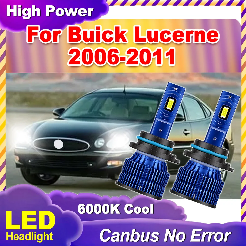 

2PCS 3570 CSP Chips 150W LED Headlight Canbus No Error 9006 Car Headlights 6000K White LED Headlamps For Buick Lucerne 2006-2011