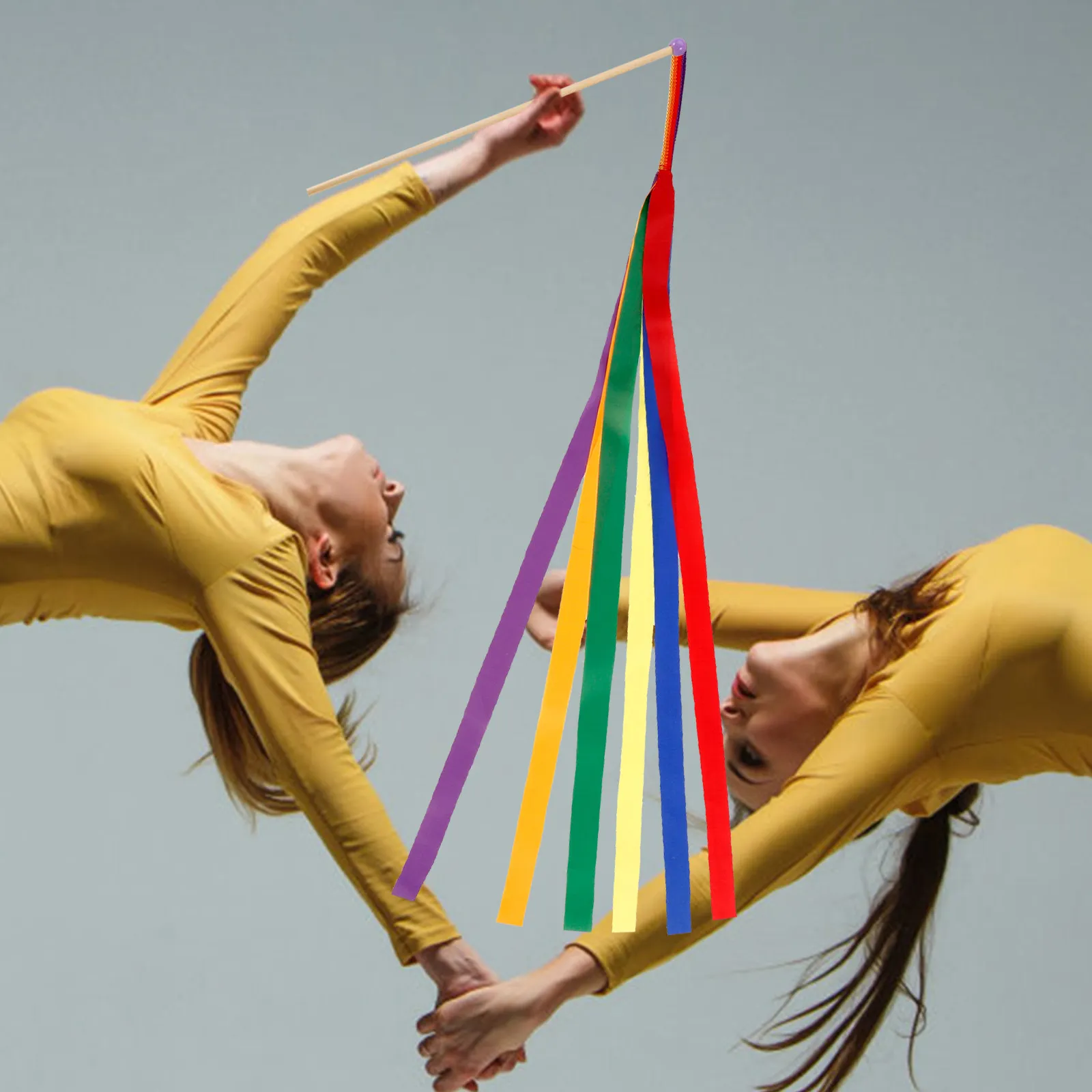Cinta de Gimnasia Rítmica para Danza Artística, Entrenamiento, Circo, Guardias, Banda Militar, Accesorio Decorativo Colorido