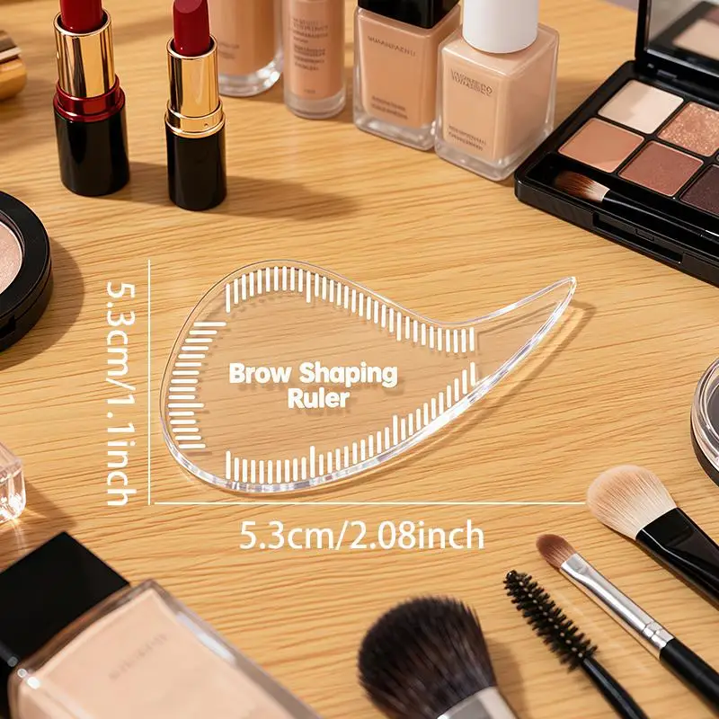 Tear Drop Arch Brow Mapping Tool 1 Minute Brow Shaping Ruler Template Stencils Fast Drawing PMU Eyebrow Hair Stroke Eyeliner