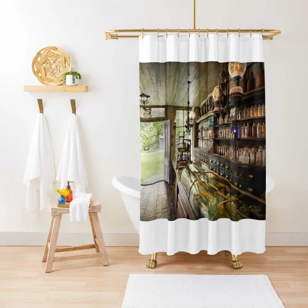 

Apothecary - The compounder Shower Curtain For Bathrooms Luxury Bathroom Anti-Mold Waterproof Shower Curtain