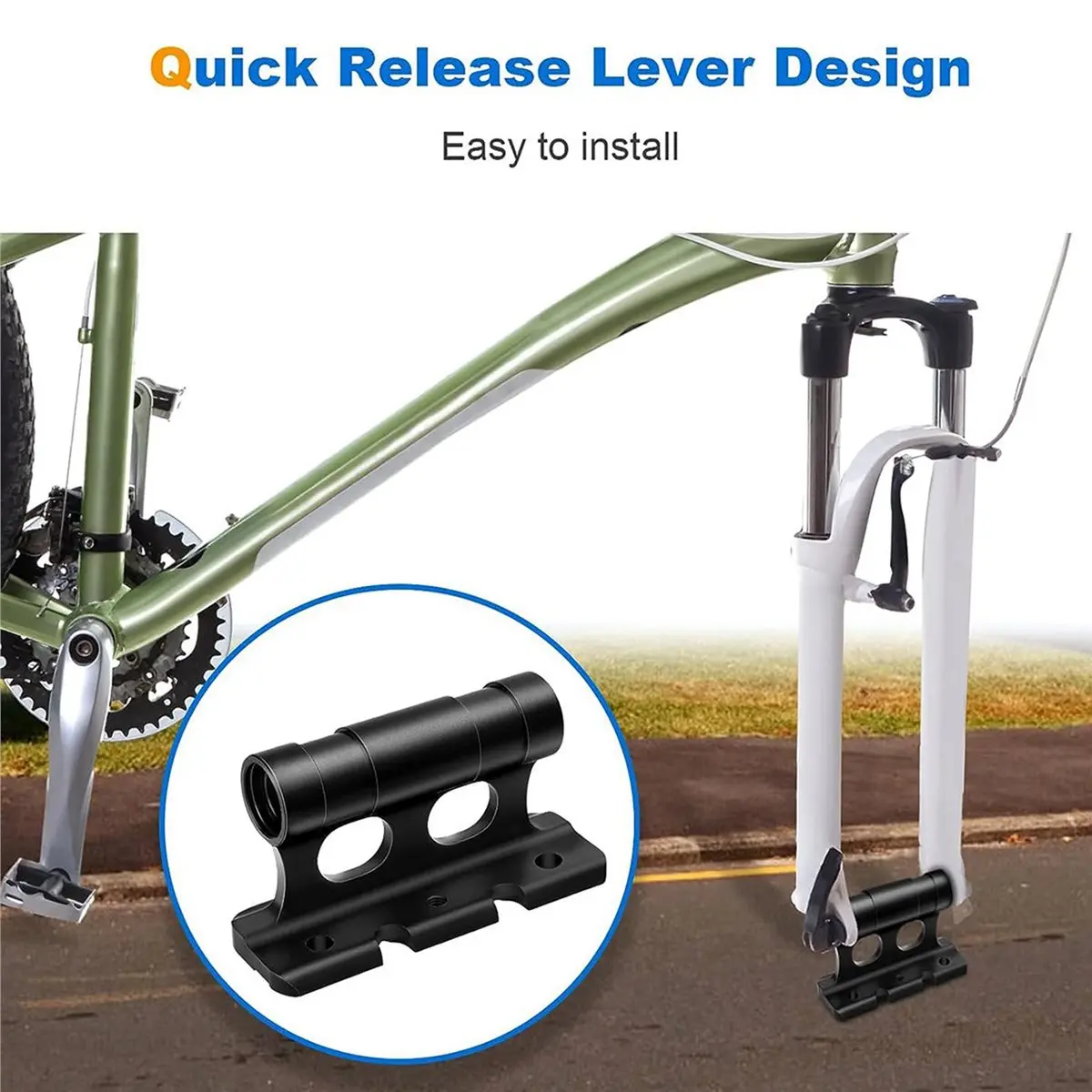 

AD10 4X Bicycle Rack Car Roof-Top Mount Racks Road Bike Carrier Front Fork Quick Release Fixed Clip Parking Rack Bracket