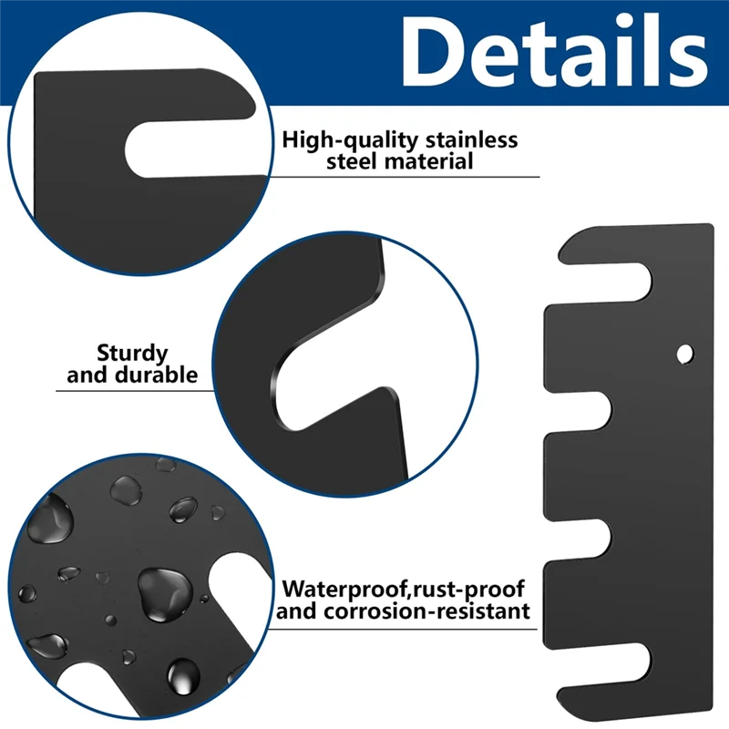 RMWIN-Hinge Shims,Stainless Steel Door Hardware 10 Pieces For Repair Kit Spacer For Door Functionality