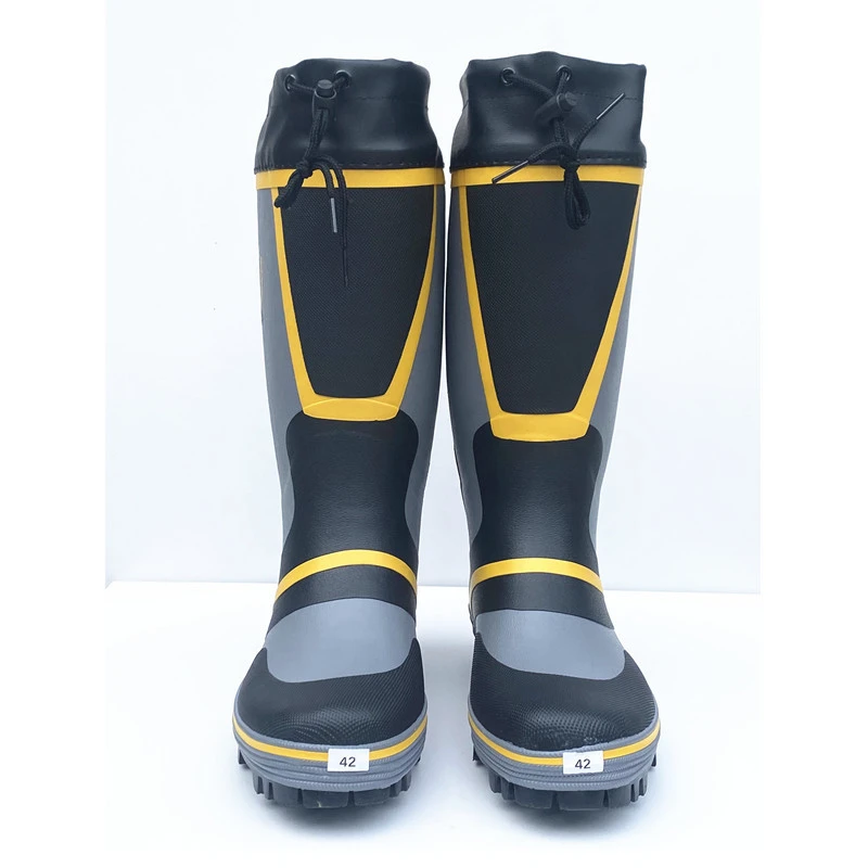 Waterproof Fishing Hunting Rain Boots, Steel Spikes Sole Rubber Rain Shoes, Men Women Hiking Working Fishing Upstream Shoes