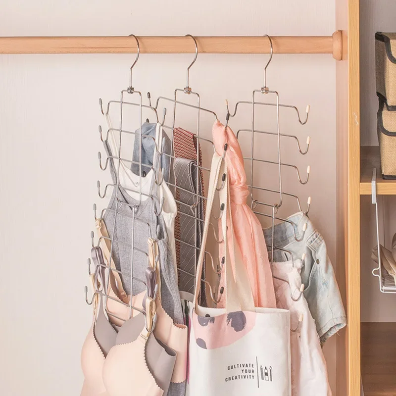 

Multi-Layer Underwear Folding Hanger Sling Bra Storage Trouser Racks Do Not Leave Traces Of Multi-Function Magic Hanger