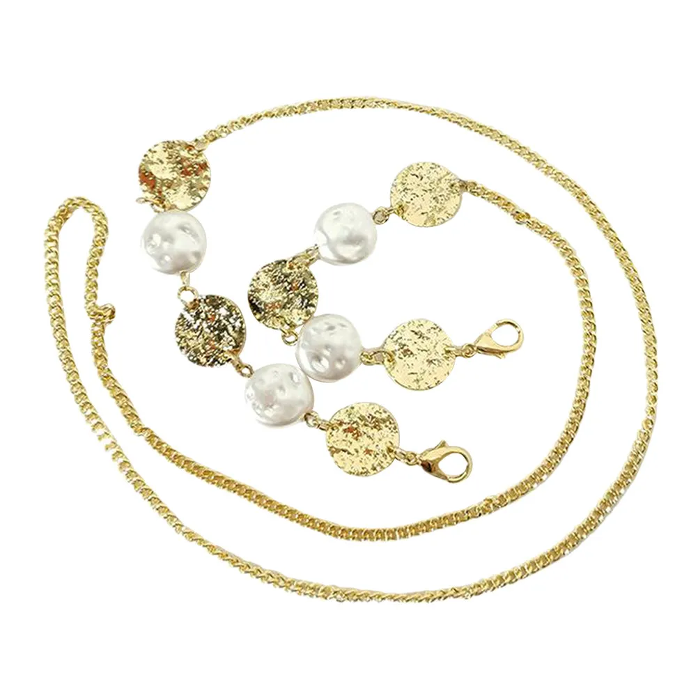 

Premium Pearl Metal Bag Chain Replacement for Handbags Messenger Clutches Eyeglasses Decorative Strap DIY Detachable Accessory