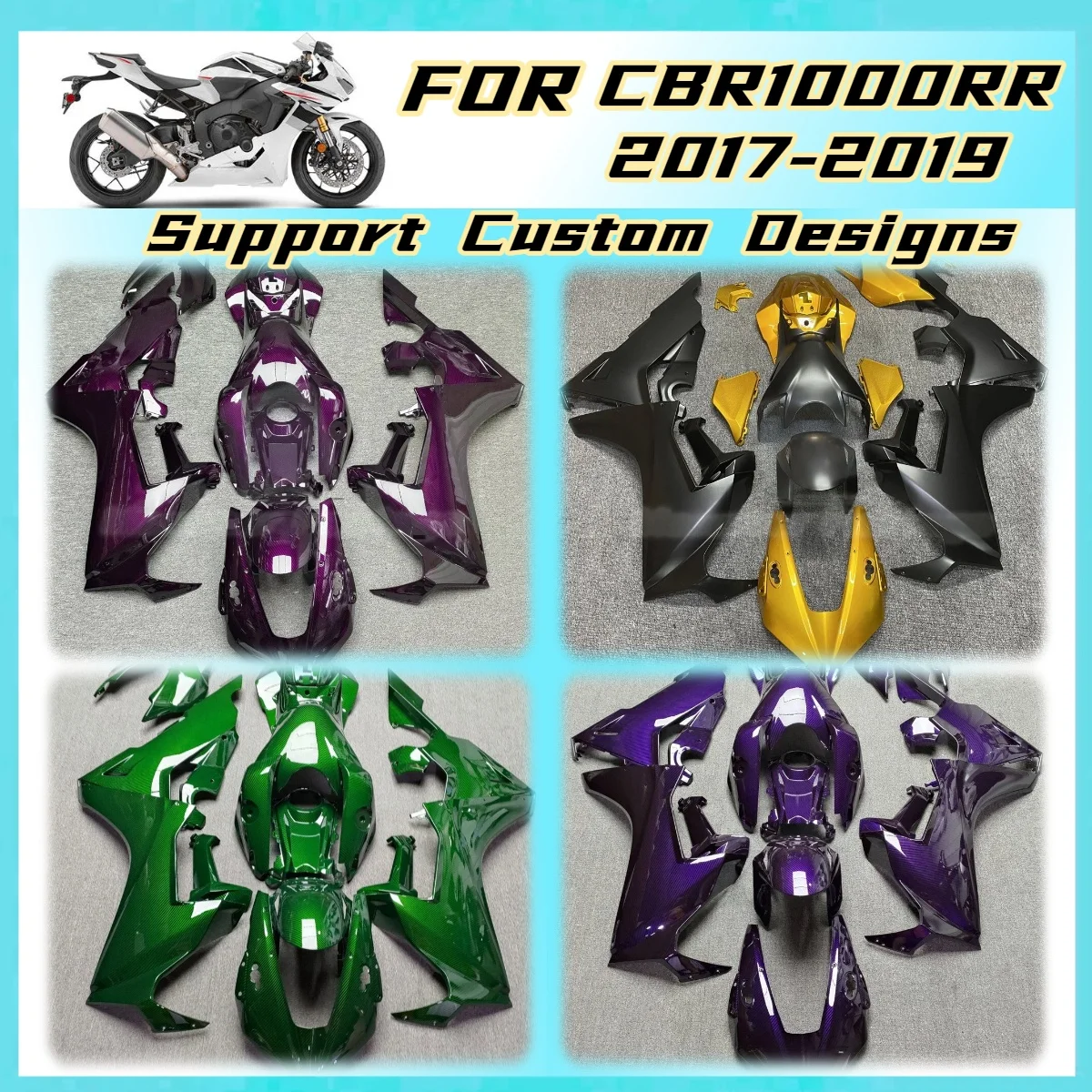 For Honda CBR1000RR 2017 2018 2019 Full Cover Replacement Plastics Fairing Kit CBR 1000RR 17 18 19 Body Parts Fairings