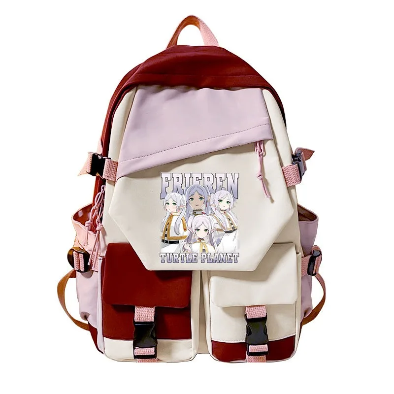 Tas punggung Anime anak perempuan, tas sekolah remaja, ransel anak perempuan, tas punggung Anime, Sousou no Frieren, 30 × 43 × 14cm