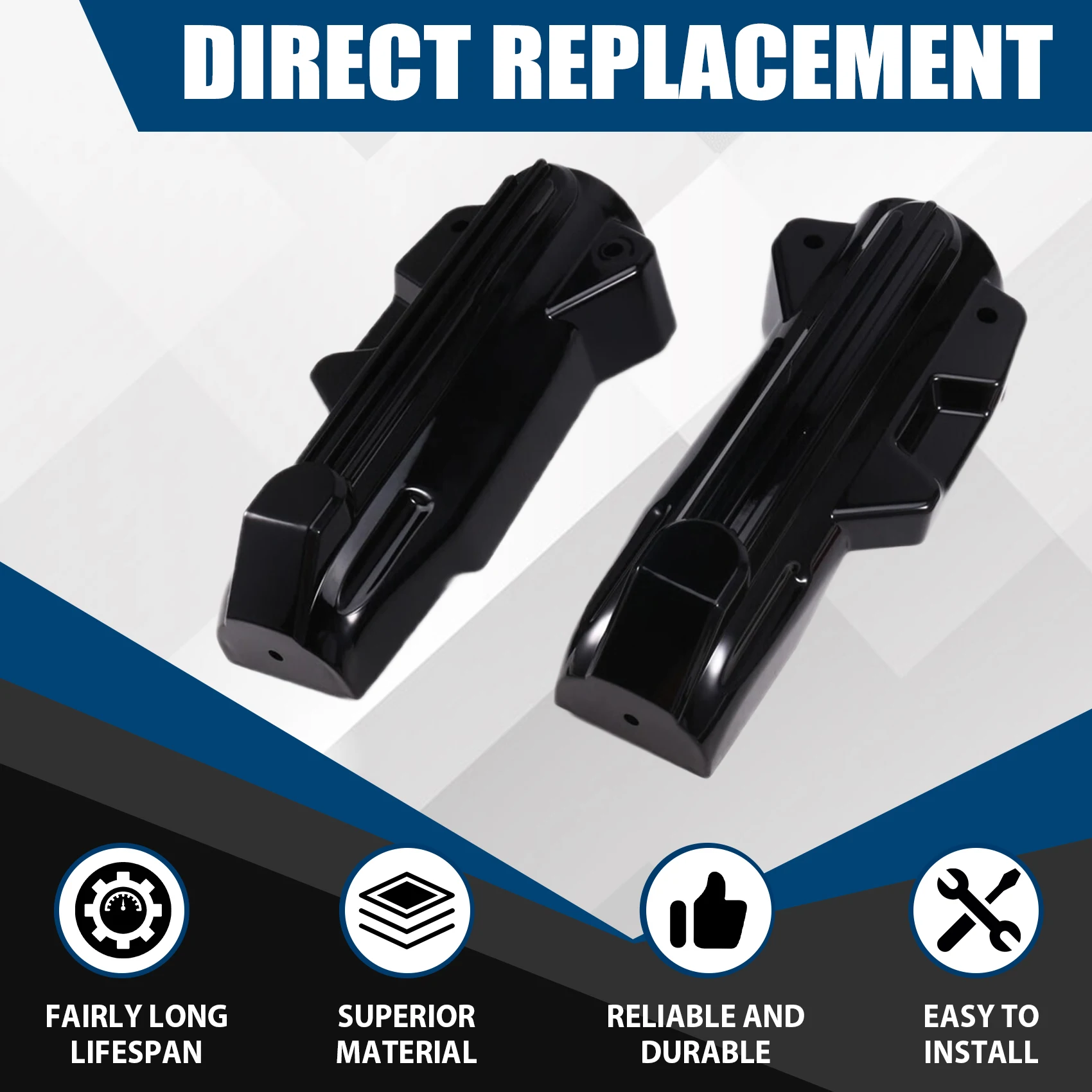 Motorcycle Front Fork Covers Front Fork Shock Absorber Cover For Electra Glide Road King Street Glide 2014-2022-A61E
