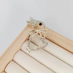 lovely rabbit gold plated brooches for women animal corsage buckle clothing party accessories