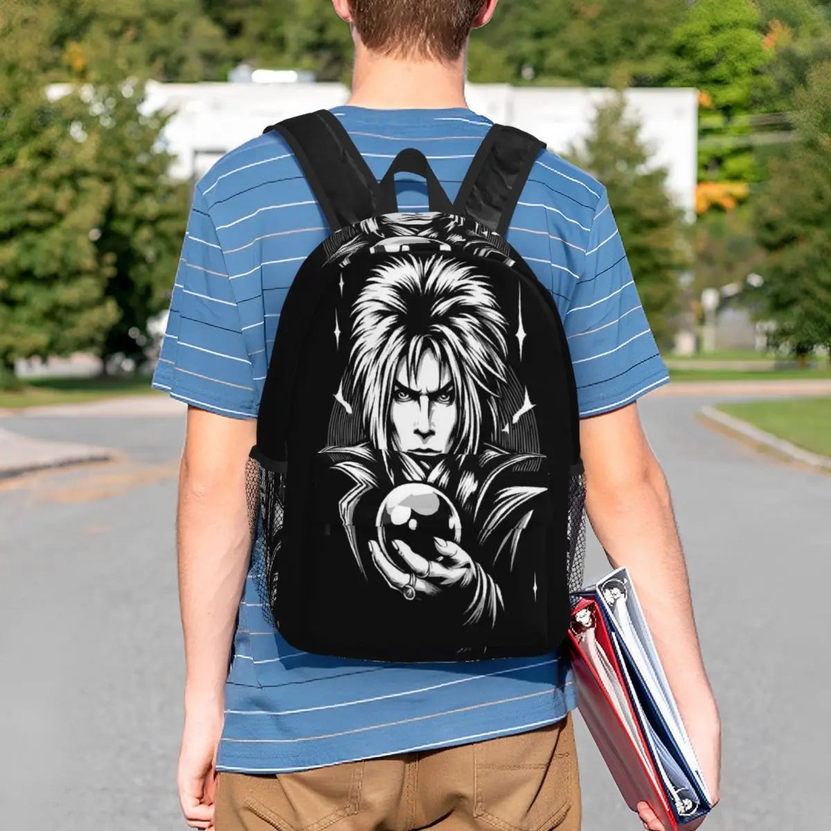Jareth The Goblin King Labyrinth – It's Only Forever Rucksack, Studenten-Büchertasche, Jungen- und Mädchen-Schultasche, Computer-Umhängetaschen