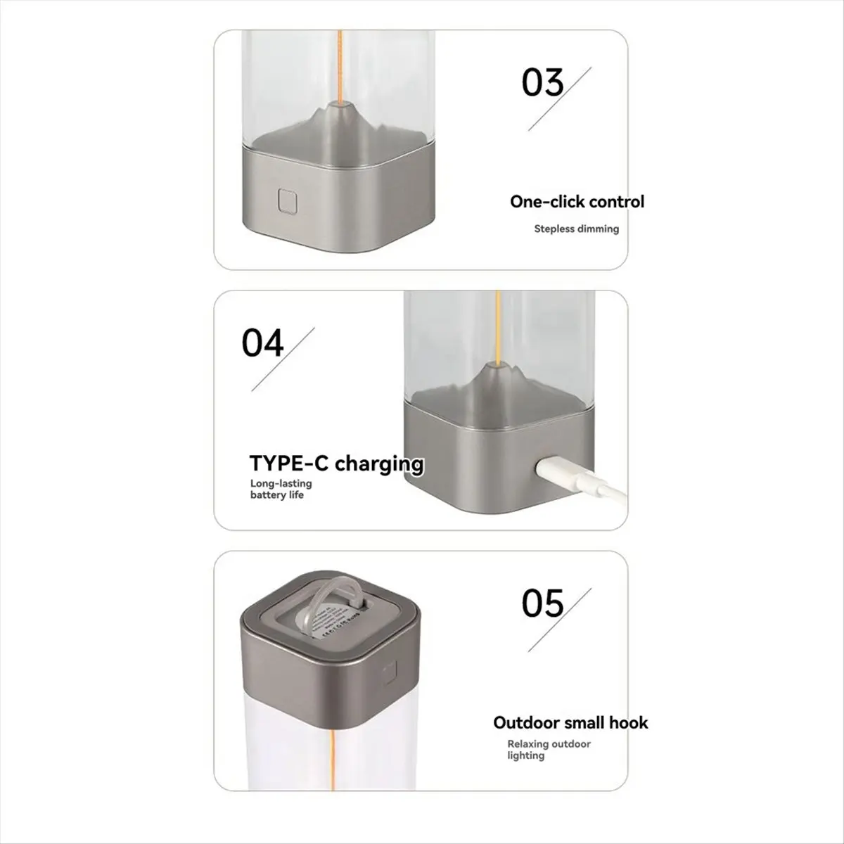مصباح مكتبي بمستشعر اللمس العلوي، مصباح LED ثلاثي المستويات قابل للتعتيم، ضوء ليلي صغير، شحن USB، ضوء مغناطيسي أبيض