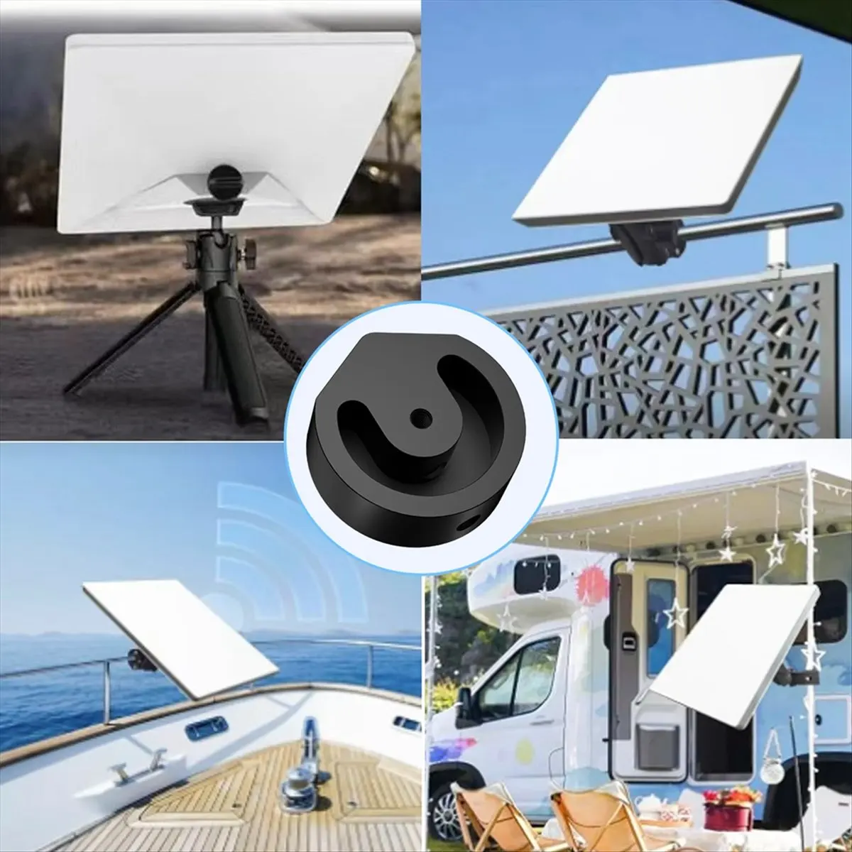 Non-Slip 1/4 Tripod Adapter for Mini, Anti-Loosening Threaded Aluminum Alloy Tripod Head Adapter Bracket
