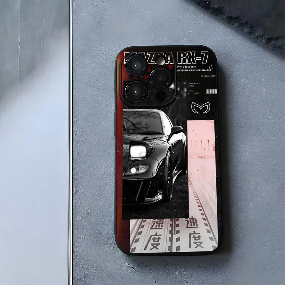 Japan Car Mazda Luxury Fashion phone case For Samsung S 24 23 The New 22 21 20 plus ultra a 24 34 54 53 luxury Black shell Cover