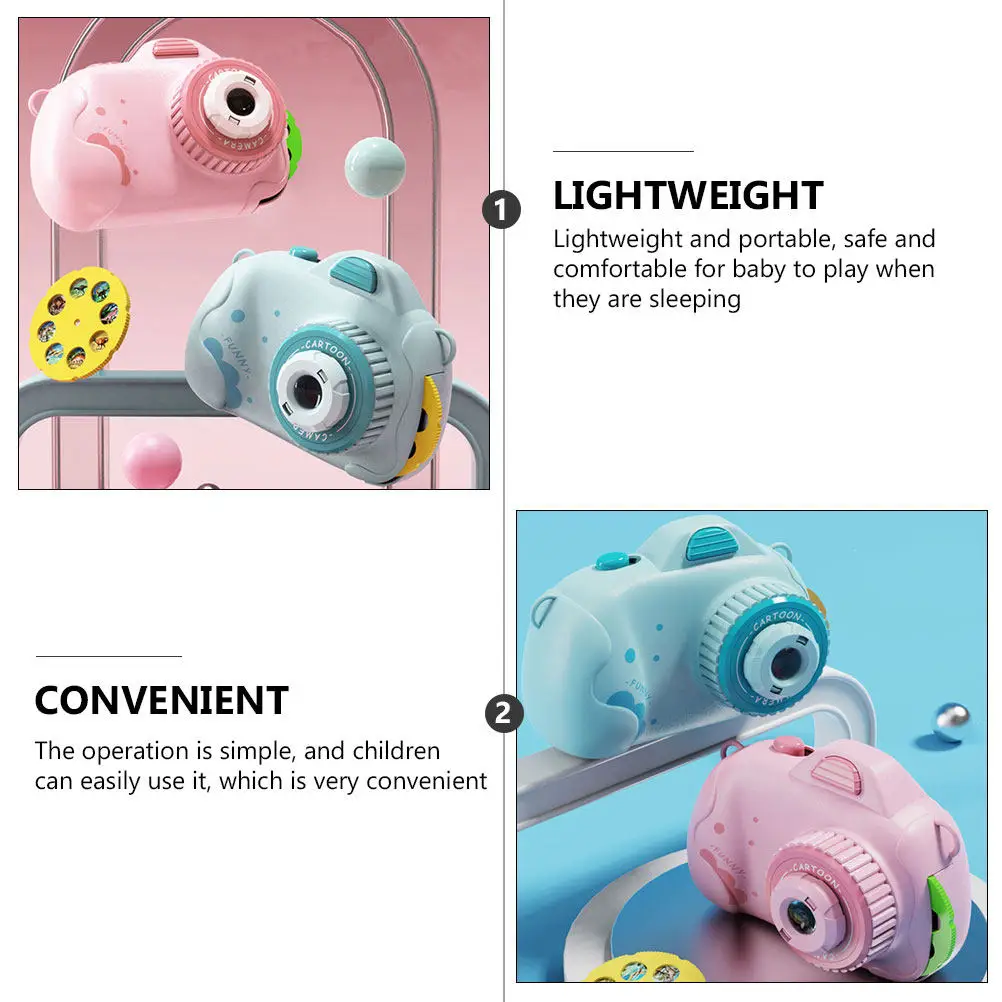1Set Musical Projection Camera Kids Educational Sleep Story Projector Lightweight Portable Random Color