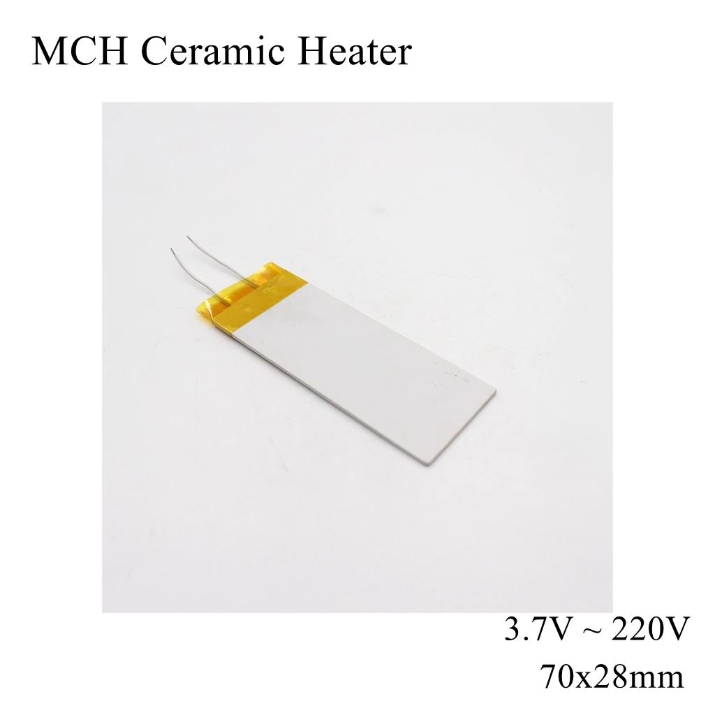 70x28mm 5V 12V 24V 110V 220V MCH High Temperature Ceramic Heating Plate Alumina HTCC Metal Ceramic Heater For Hair Straightener