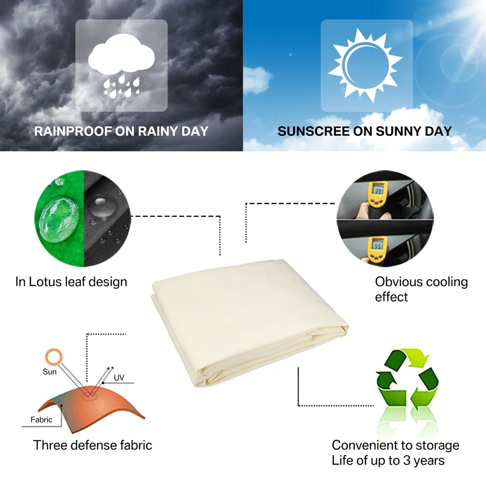 2x2x2M markizy na zewnątrz wodoodporne parasol przeciwsłoneczny żaglowe zadaszenia ogrodowe na taras samochodowy markiza brezent osłona
