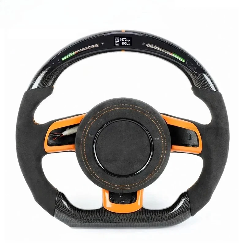 

Рулевое колесо из углеродного волокна подходит для Audi A3 8P S3 TT R8 TTRS B8 A4 A1 A5 A6 A7 S4 S5 S6 RS3 RS4 RS5 RS6 Светодиодный автомобильный руль