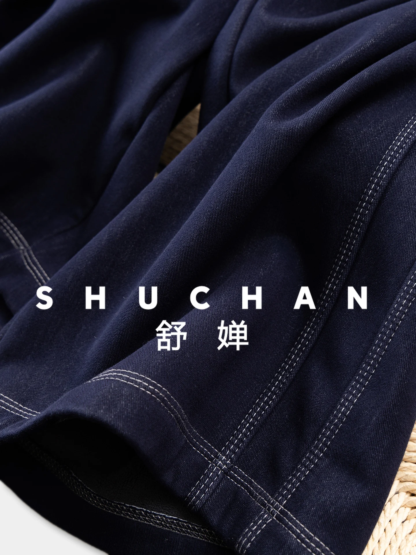 السراويل الشتوية فكر ذلك كان الدنيم الصوف مستقيم السراويل واسعة الساق للنساء 08J5 Pantalon صب فام