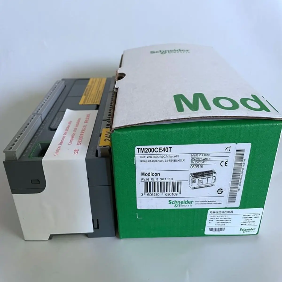 Controlador TM200CE40T, Modicon Easy M200, 40 IO, fonte transistorizada, Ethernet