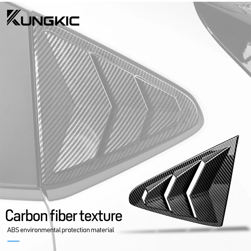 

Car Rear Window Carbon Fiber Style for Subaru Crosstrek 2023 2024 ABS Window Shutter Louver Cover Interior Trim Accessories