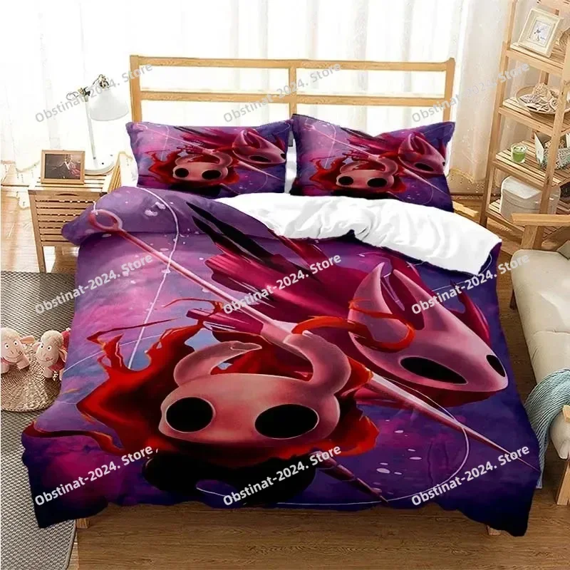 

Модный цифровой комплект постельного белья Hollow Knight, комплект постельного белья с принтом и наволочкой, пододеяльник, мягкий одинарный двойной размер Queen Super King Size