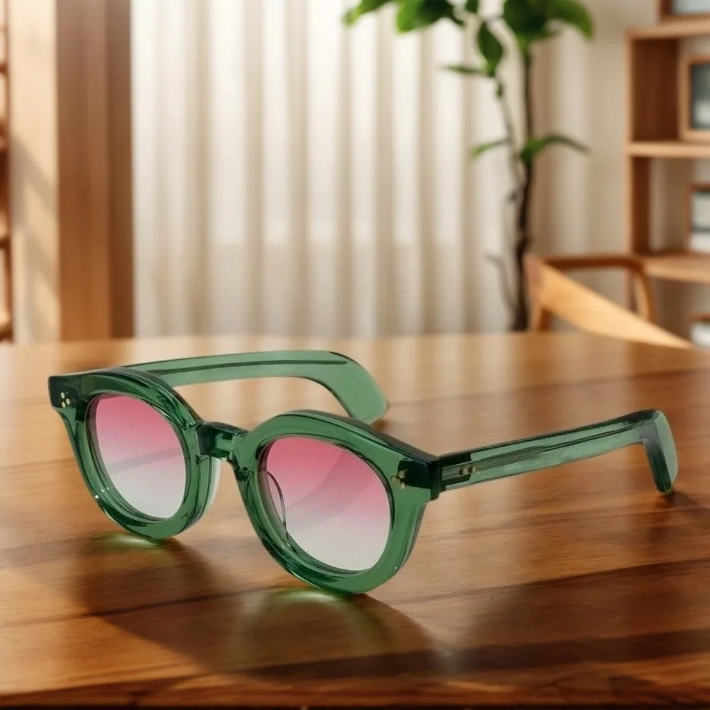 

MAX PITTI Panto-46 Luxury Brand Rectangular Retro Sunglasses for Men and Women – Classic Style Handcrafted by Japanese Master