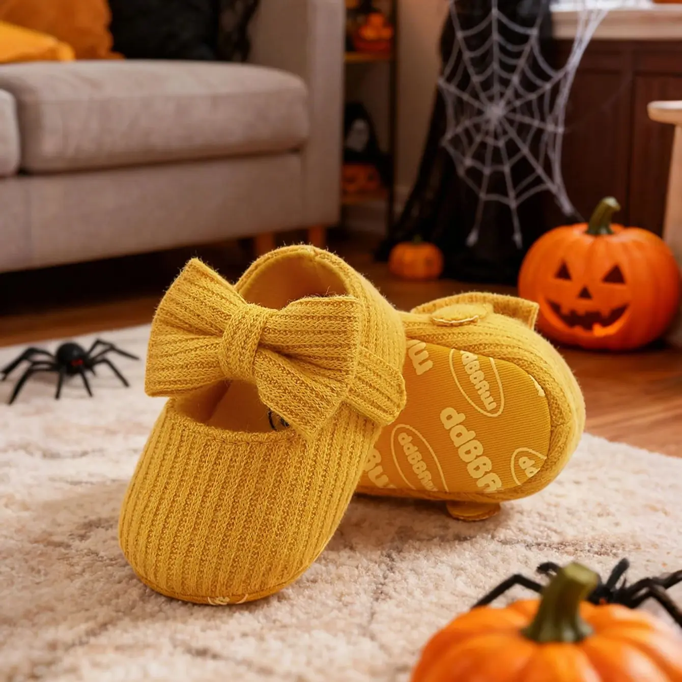 

Newly born female baby bow breathable and comfortable walking shoes soft soled baby shoes can be worn from 0-18 months old