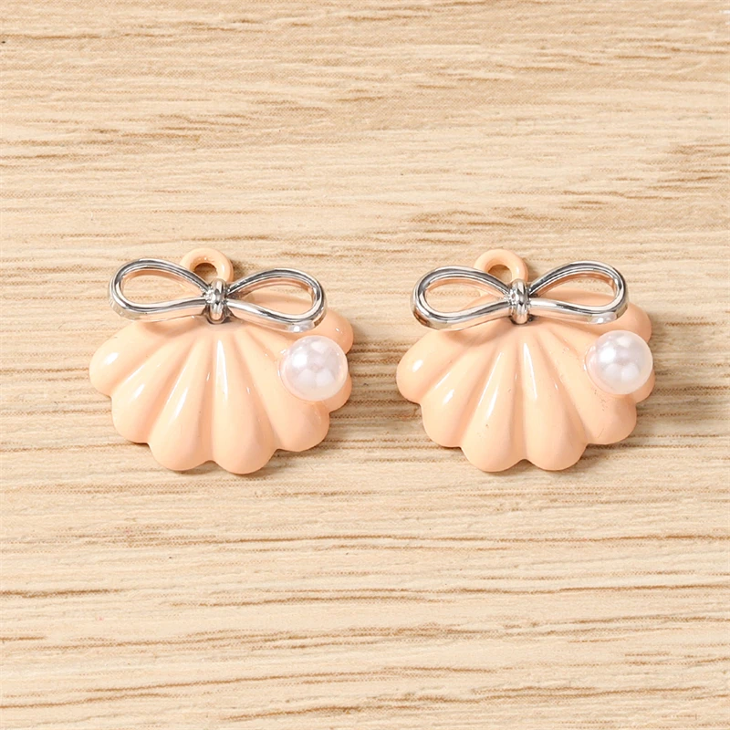 5 Stück niedliche, bunte Metall-Sternfisch- und Muschel-Anhänger für die Schmuckherstellung, zum Basteln von Halsketten, Ohrringen und Armbändern, DIY-Bastelzubehör. – Detail 20