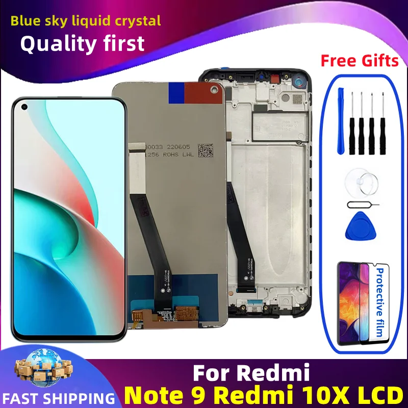 LCD Display Touch Screen Digitizer Assembly Replacement, Fit for Xiaomi Redmi Note 9, M2003J15SC, M2003J15SG, Redmi 10X