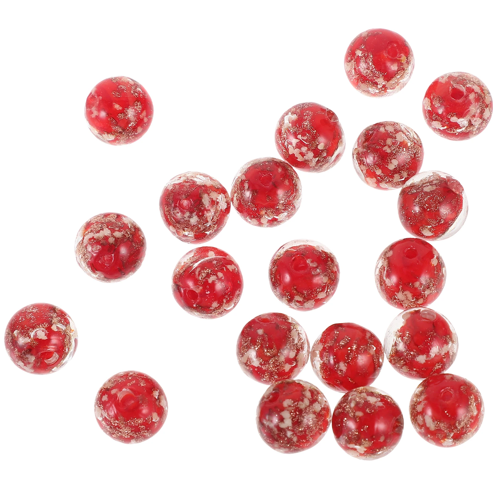 

20 Pcs Luminous Glass Bead Round Beads Bracelets Star Shape Charming Jewelry Spacer for Making Glowing Loose Jewellery