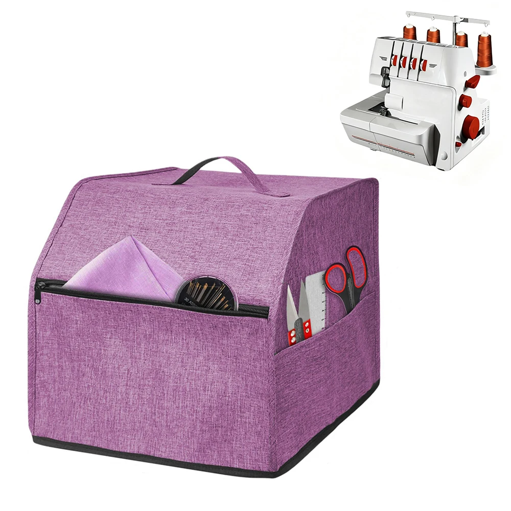 Sewing Machine Cover with Multiple Pockets Sewing Accessories Storage Bag Sewing Machine Dust Cover for Most Standard Machine