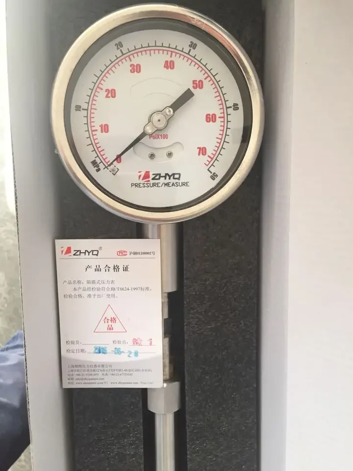 PT124-610-50mpa-M22 plastic machine high temperature melt diaphragm pressure gauge Shanghai Chaohui 0-25MPA