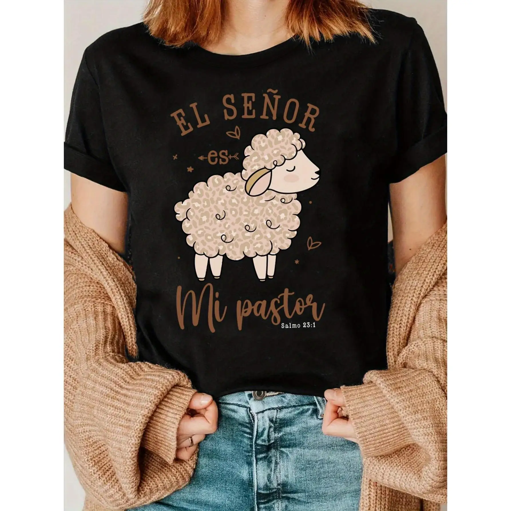 

Women's Sweet & Sexy Short Sleeve Shirt - 100% Cotton Soft Loose Top with Geometric Print, Machine Washable Casual Vacation
