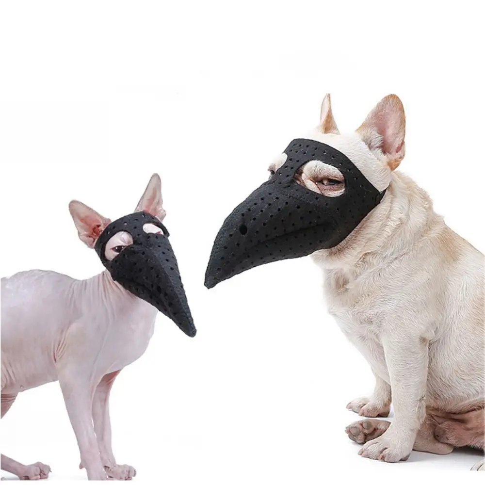 Lustige dekorative Halloween Hundemaulkorb atmungsaktiv verstellbar Haustier Cosplay Mundbedeckung Filz Hund verwandeln Maske Halloween