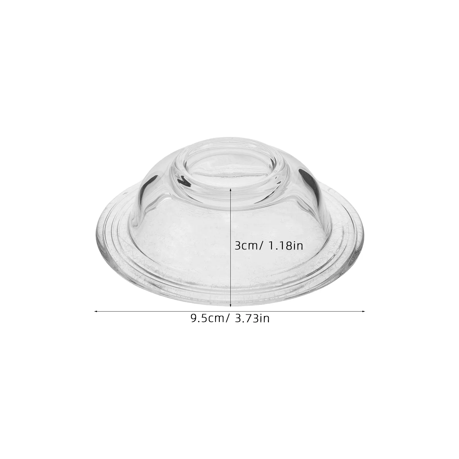 4Pcs Glass Wax Burner Replacement Dish 4 Inch Clear Wax Melt Tray for Electric Fragrance Lamp Bedroom Office Oil Warmer