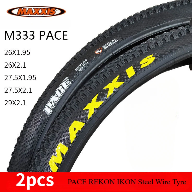 2pcs Maxxis M333 26 Bicycle Tire 26*1.95/2.1 27.5*1.95/2.1 29*2.1MTB Mountain Bike Tire PACE REKON IKON Steel Wire Tyre