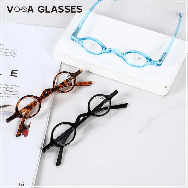 Retro Eyewear Elderly Super Toughness Presbyopia Eyeglasses Small Round Frame Reading Glasses Unisex Personality +1.0~+4.0