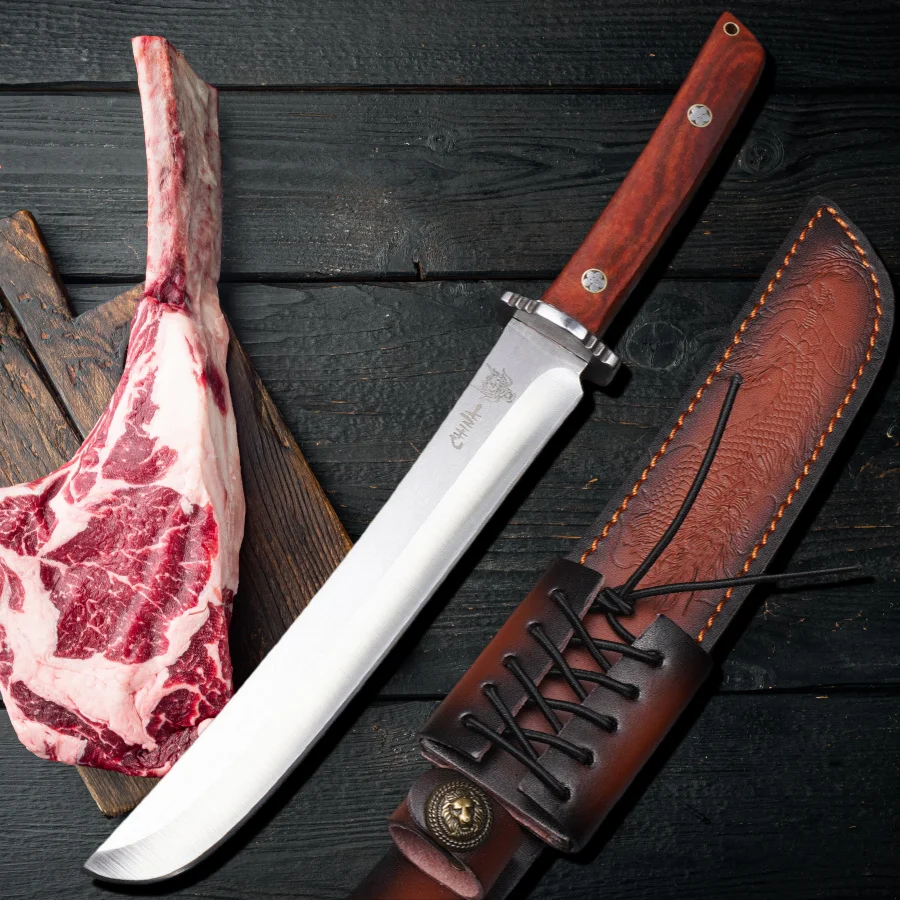 

Big Bone Butcher Chopping Knife High Hardness Stainless Steel Kitchen Knife Wood Handle Meat Cleaver Utility Cooking Knife