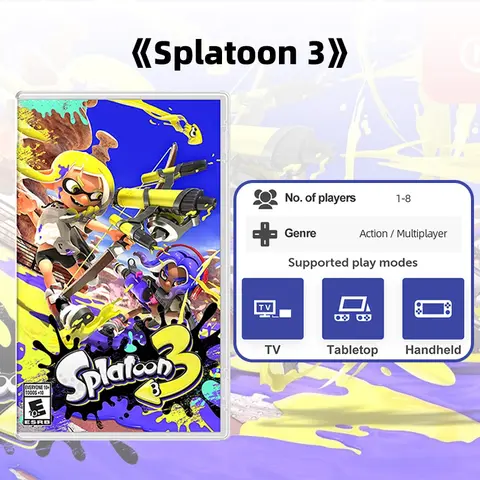 ARTSWIFT Store Splatoon 3 Original Physicial Game Card for OLED Lite Game Console Region Free