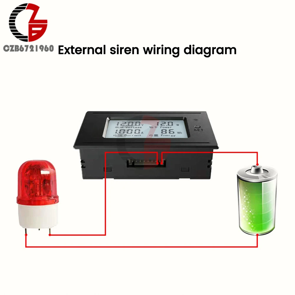 Dc Digital Display Voltage And Current Meter Power Electricity And Power Monitoring Instrument Multimeter DC 6-200V 20A 50A 100A