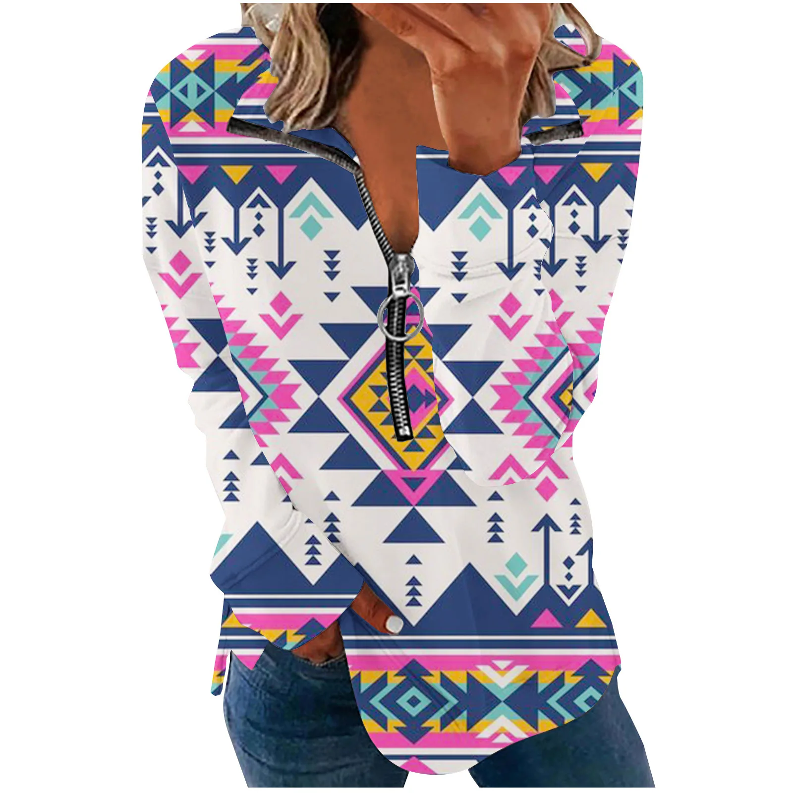 2024 New Versatile Slim Fit Flip Collar Cross Border Long Sleeved Autumn Top Ethnic Basic Women's BottomWF4