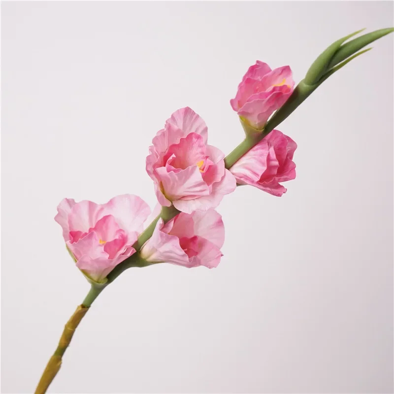 4Pc/lot Moisturizing Gladiolus Real Touch Artificial Flowers for Wedding Decor Fake Flowers Luxury Home Decoration Party Floral