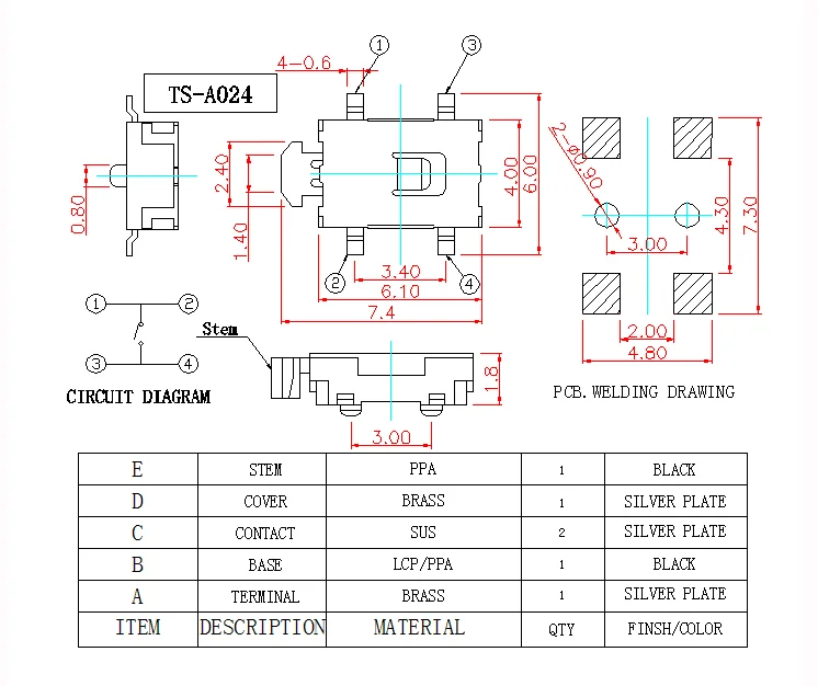 30 sztuk DC12V 50mA przycisk mikro przełączniki taktowe SMD 4Pin 4*6*1.8H dotykowy przycisk takt mikro przełącznik chwilowy